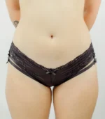 Noir Desire Lace Brief | Elegant Black Lace Briefs for Women